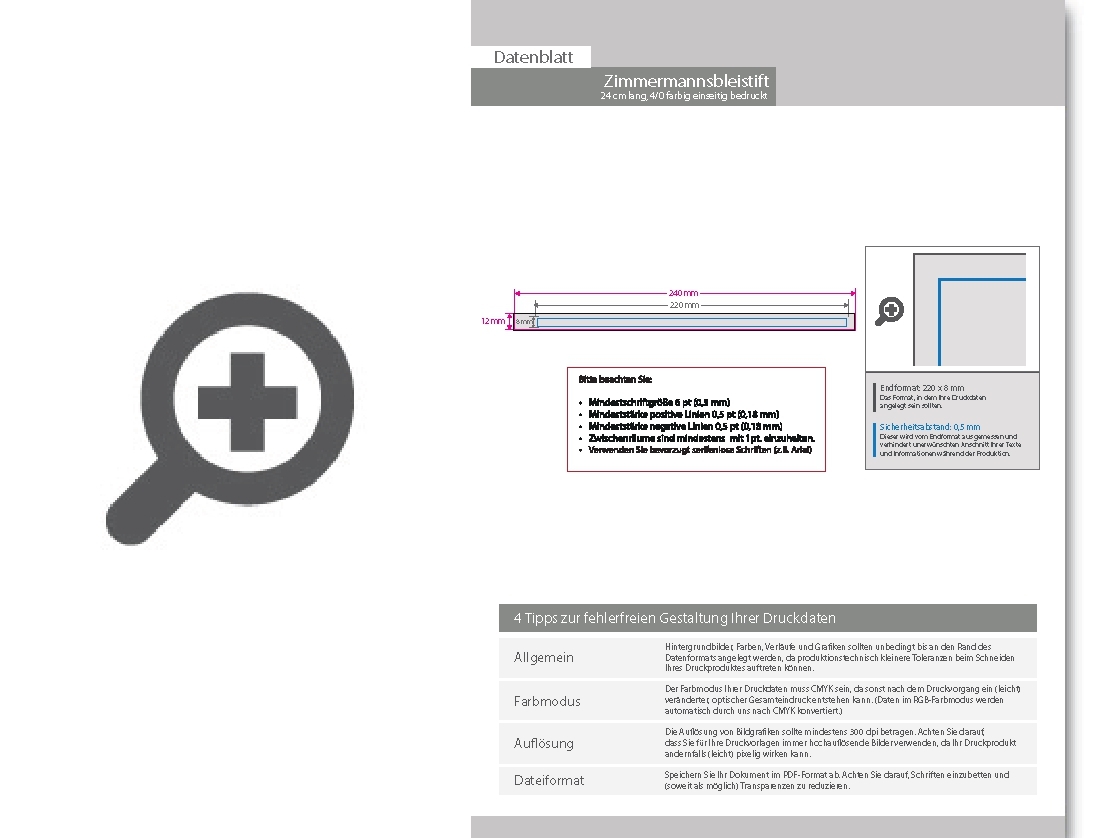 Product Bild stabiler_zimmermannsbleistift__24_cm_lang__4_0_farbig_einseitig_bedruckt